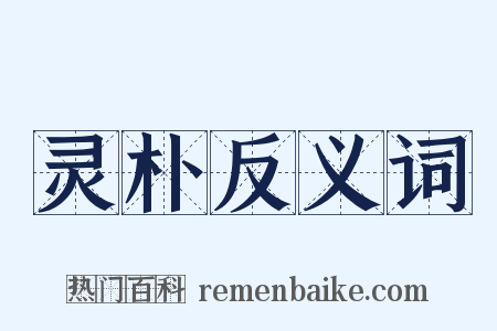 灵朴反义词是什么意思的图片
